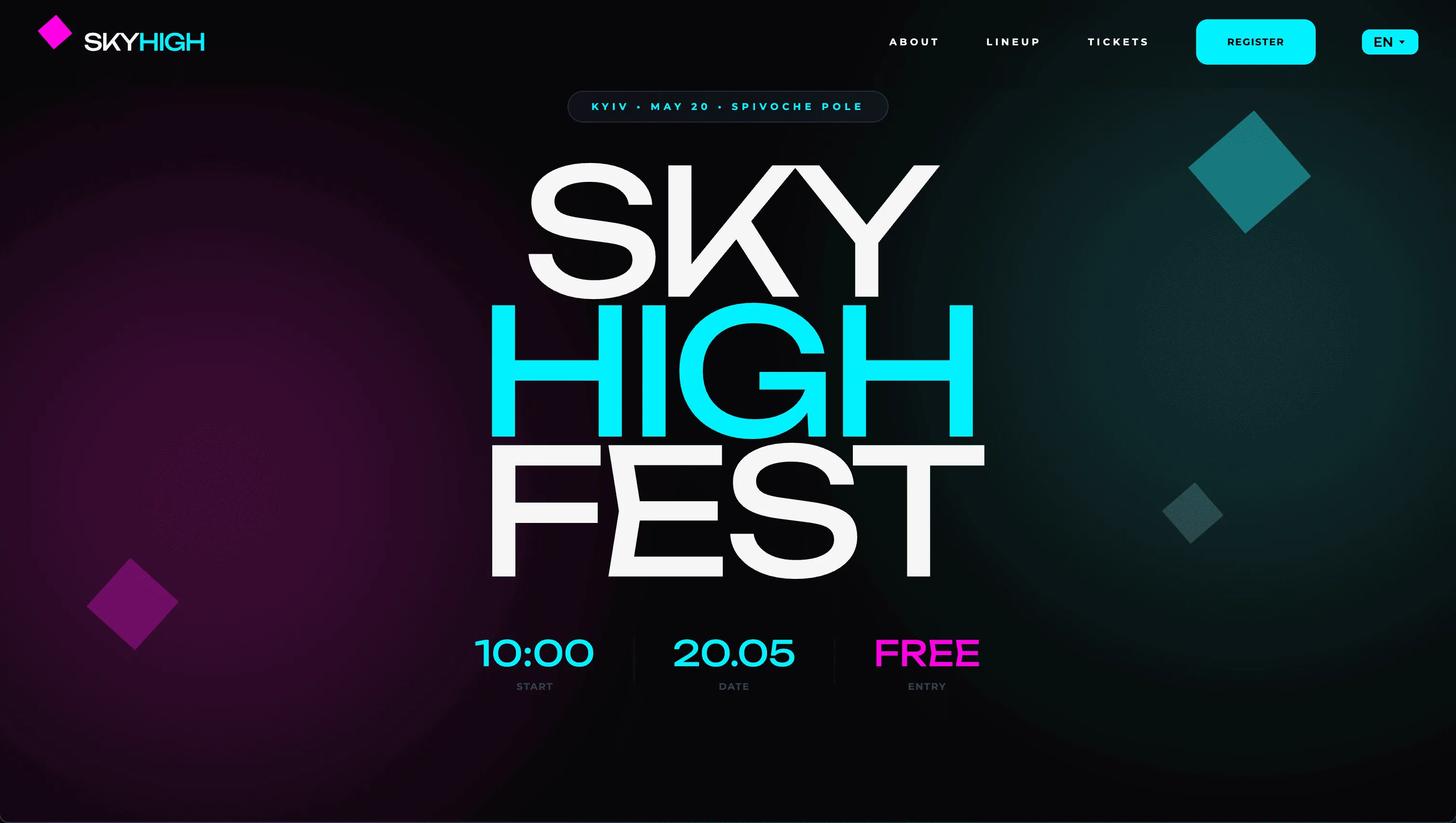 Sky High Fest — Bold Festival Landing